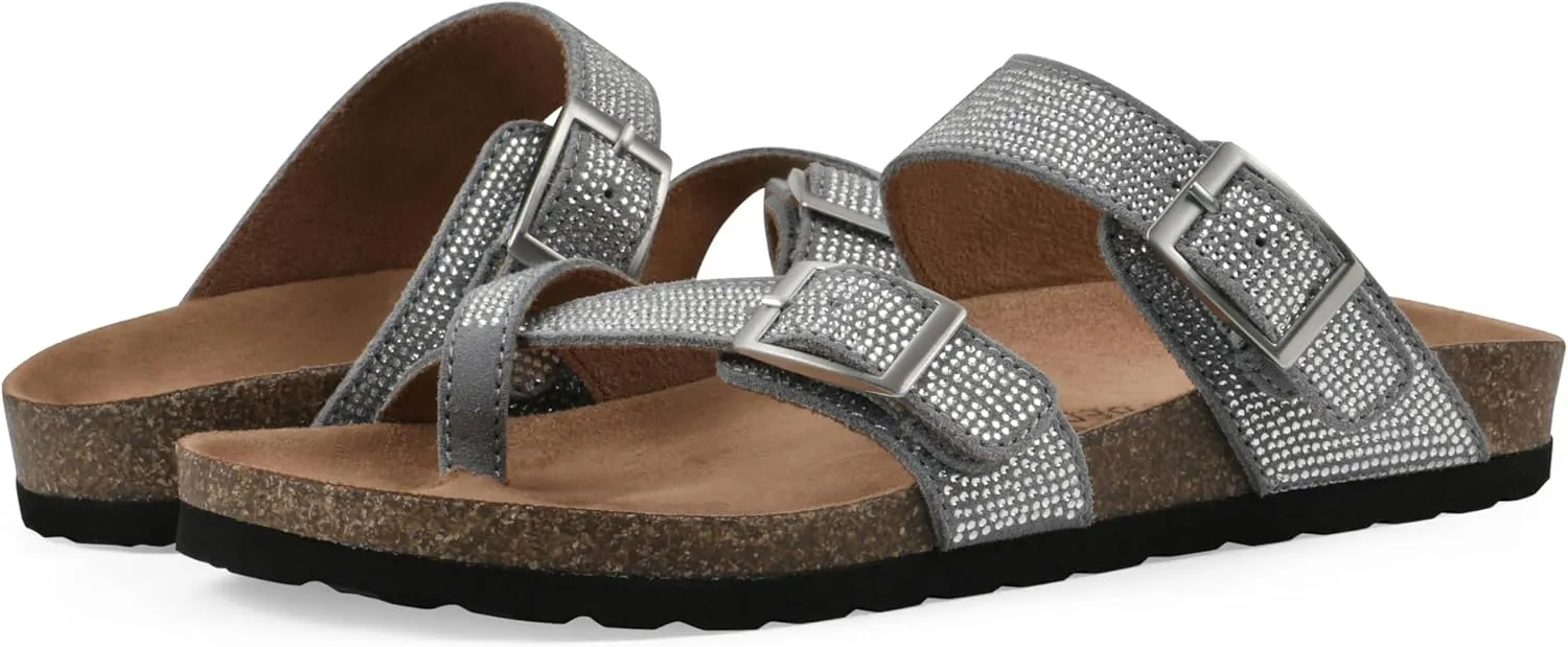 WHITE MOUNTAIN Women's Grays Signature Comfort-Molded Footbed Sandal