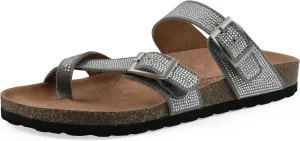WHITE MOUNTAIN Women's Grays Signature Comfort-Molded Footbed Sandal