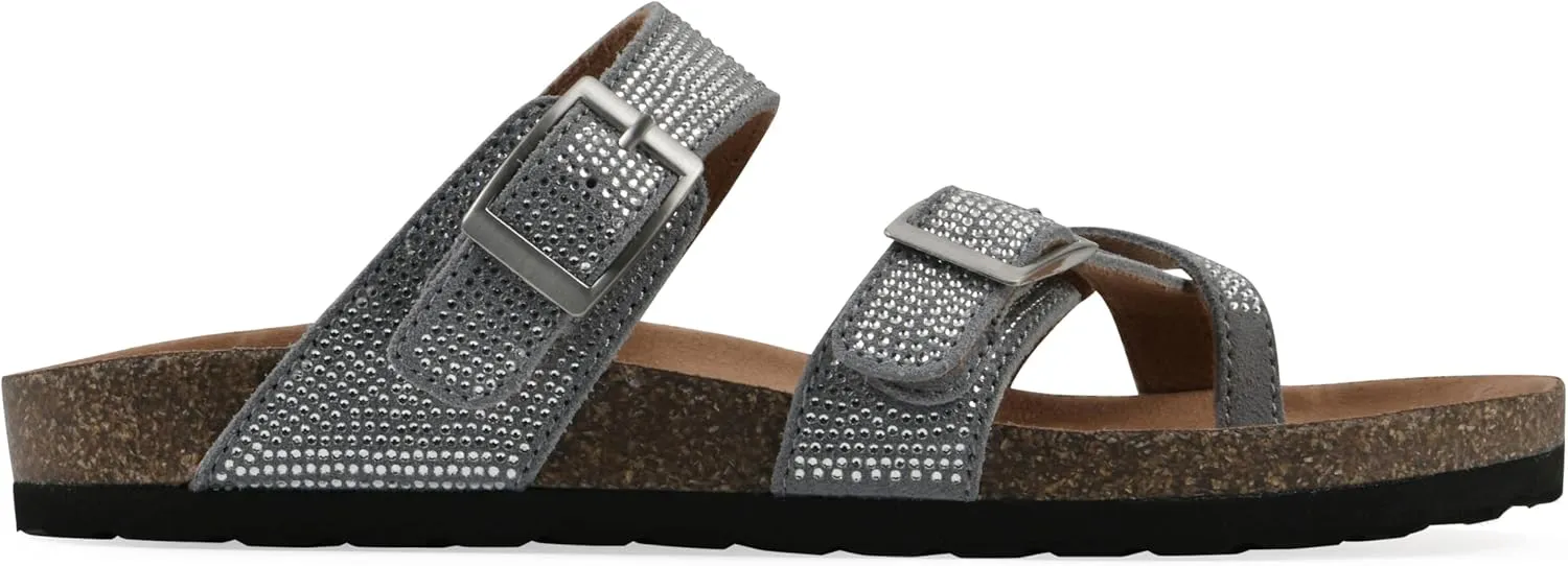 WHITE MOUNTAIN Women's Grays Signature Comfort-Molded Footbed Sandal