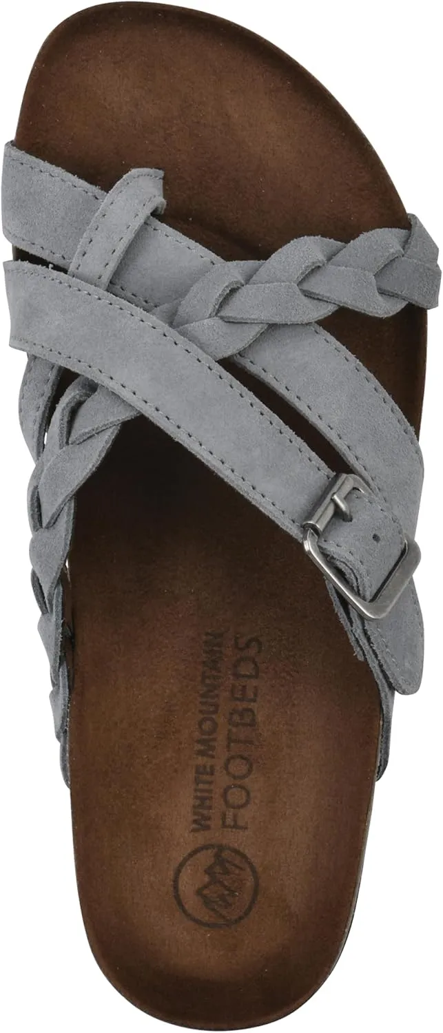 WHITE MOUNTAIN Women's Harrington Braided Signature Comfort-Molded Footbed Sandal
