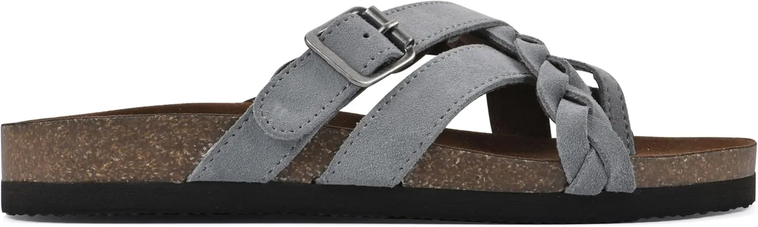 WHITE MOUNTAIN Women's Harrington Braided Signature Comfort-Molded Footbed Sandal