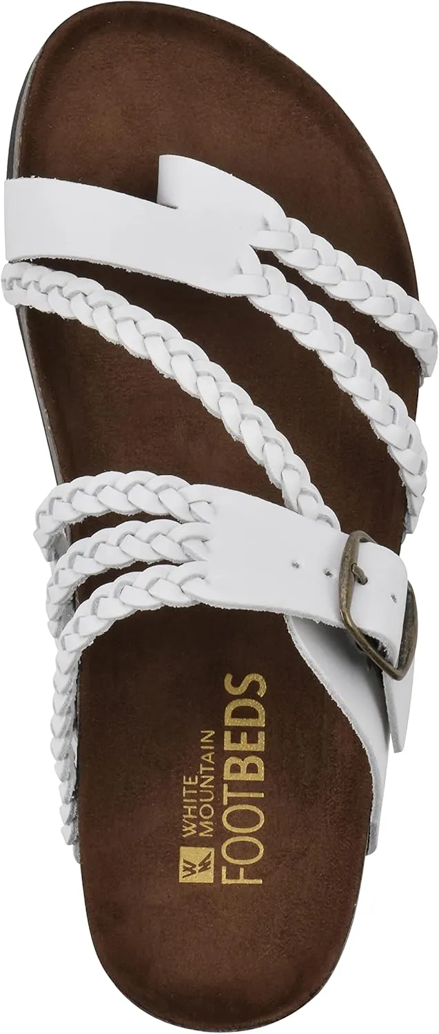 WHITE MOUNTAIN Women's Hayleigh Braided Signature Comfort-Molded Footbed Sandal