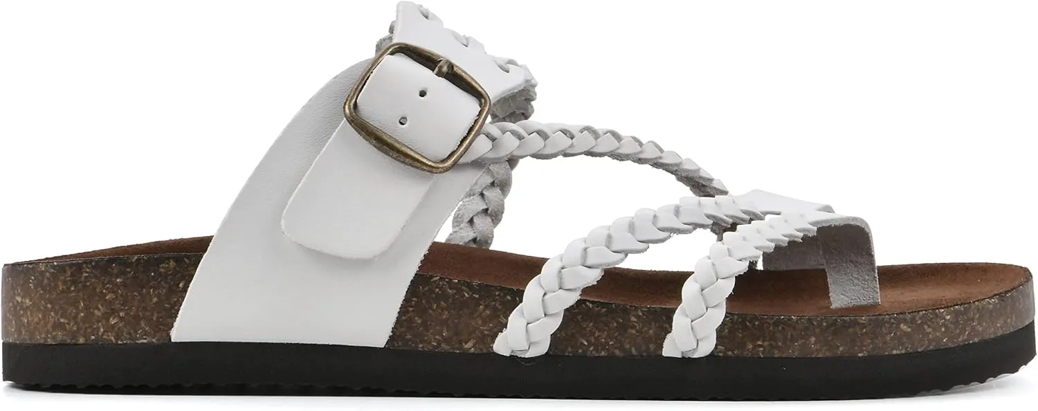 WHITE MOUNTAIN Women's Hayleigh Braided Signature Comfort-Molded Footbed Sandal