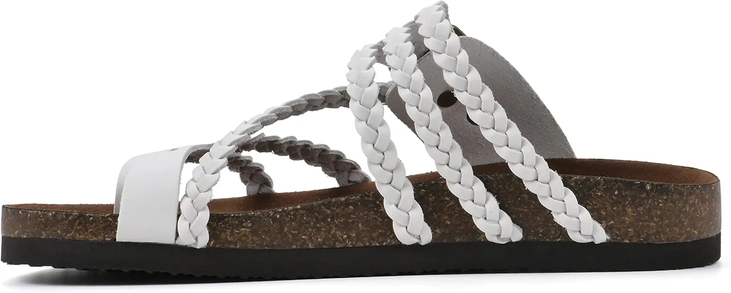 WHITE MOUNTAIN Women's Hayleigh Braided Signature Comfort-Molded Footbed Sandal