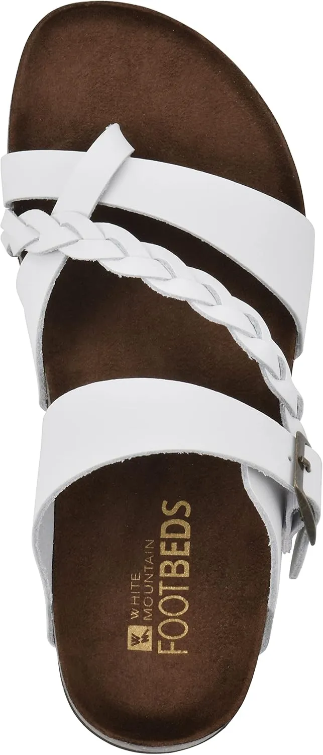 WHITE MOUNTAIN Women's Hazy Braided Signature Comfort-Molded Footbed Sandal