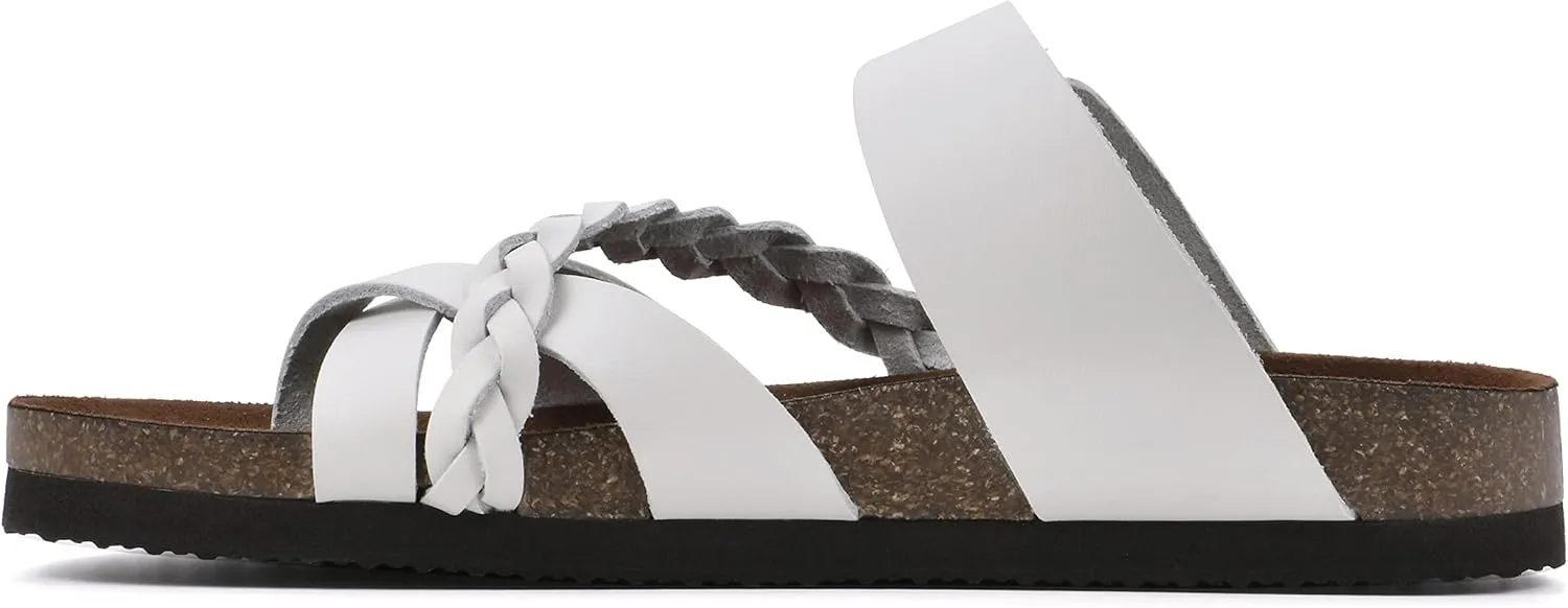 WHITE MOUNTAIN Women's Hazy Braided Signature Comfort-Molded Footbed Sandal