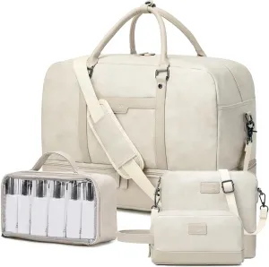Wogarl Weekender Bag for Women Men Large Overnight Bag Travel Duffel Bag with Shoe Compartment Toiletry Satchel Bag Carry On Bag Fit 21" Laptop