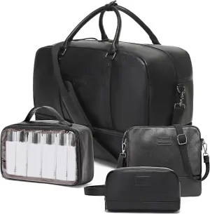 Wogarl Weekender Bag for Women Men Large Overnight Bag Travel Duffel Bag with Shoe Compartment Toiletry Satchel Bag Carry On Bag Fit 21" Laptop