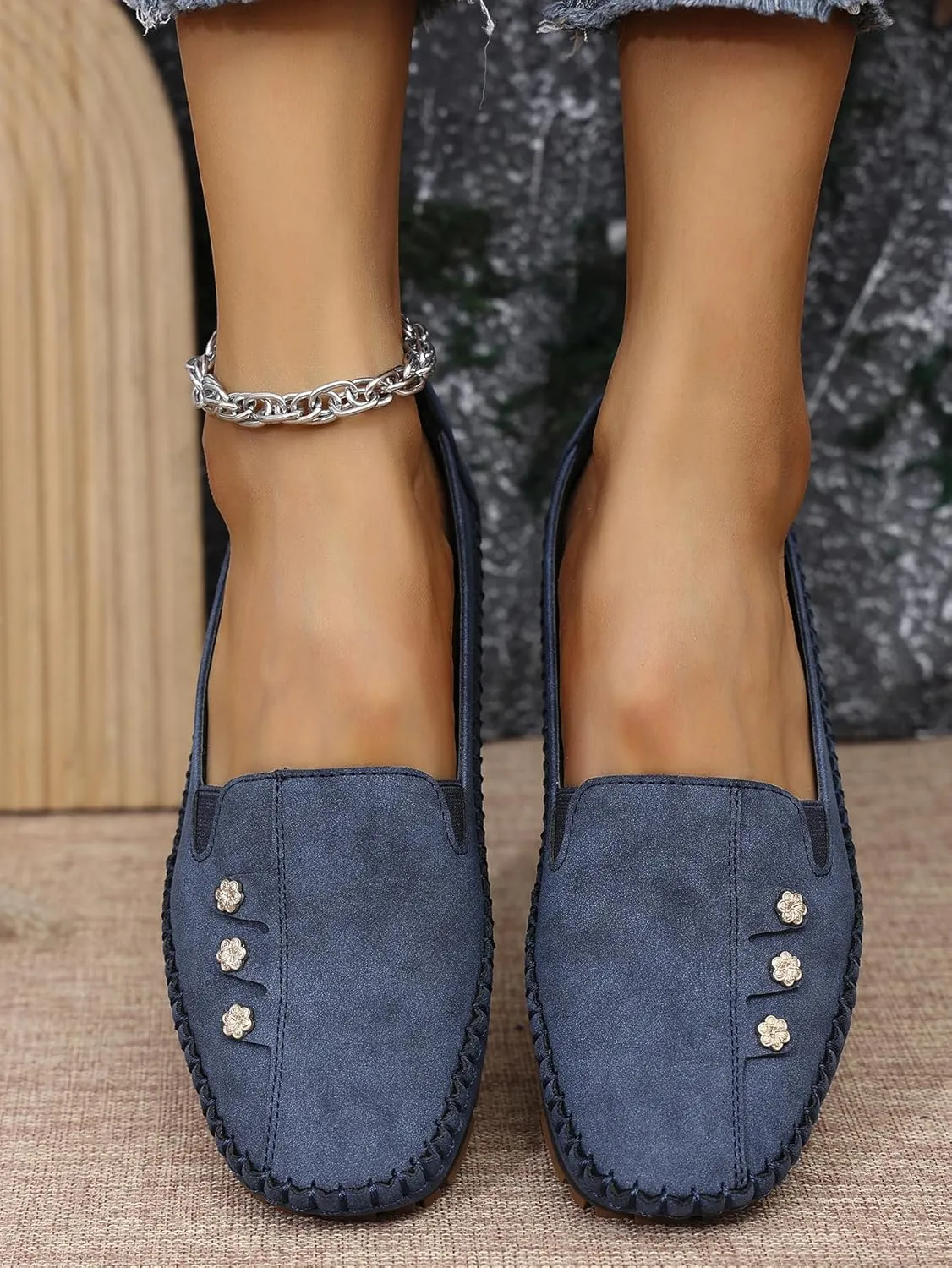 Women Loafers Comfortable Shoes Casual Slip on Flats for Walking Driving Business Light Weight Casual Slip-On Dress Shoes