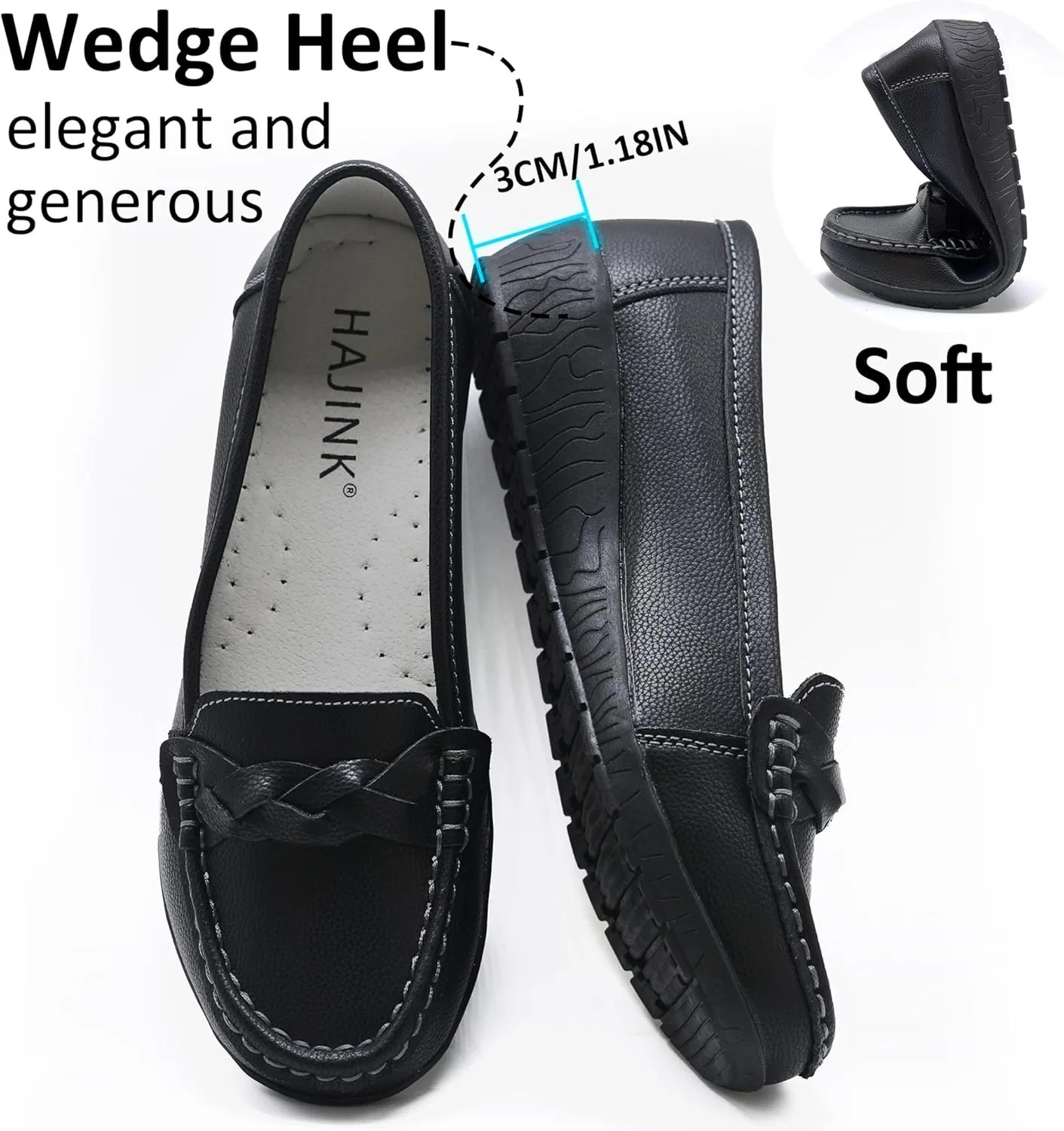 Women Loafers Flexible Breathable Slip-On Comfortable Sole Ladies Shoes for Walking