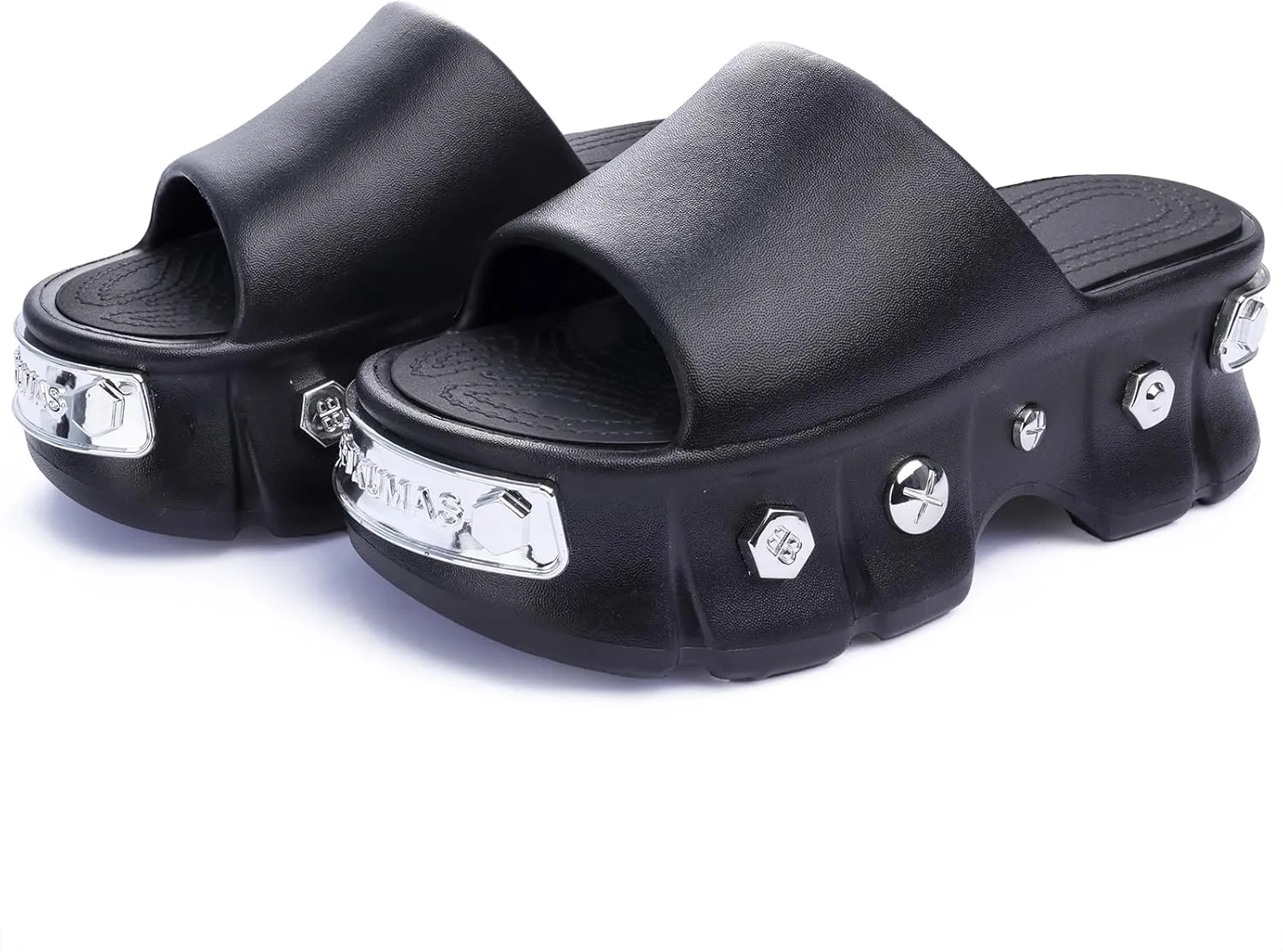 Women Platform Sandals Open Toe Chunky Flatform Slides Sandals Fashion Slip on Summer Beach Sandals Casual Dressy Female Platform Slides for Vacation Comfort Wedges Slide