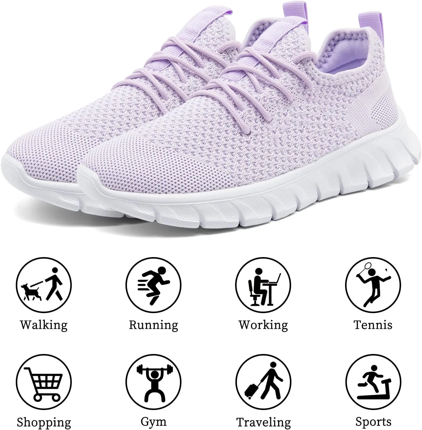 Women Running Shoes Tennis Walking Gym Fashion Sneakers Workout Atheltic Slip On Lightweight Breathable Sport Shoe
