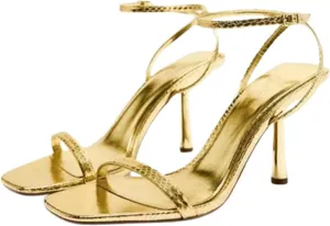 Women Strappy Heels Square Toe Kitten Heels For Women Dressy Wedding Shoes Summer Shoes High Heels Sandals