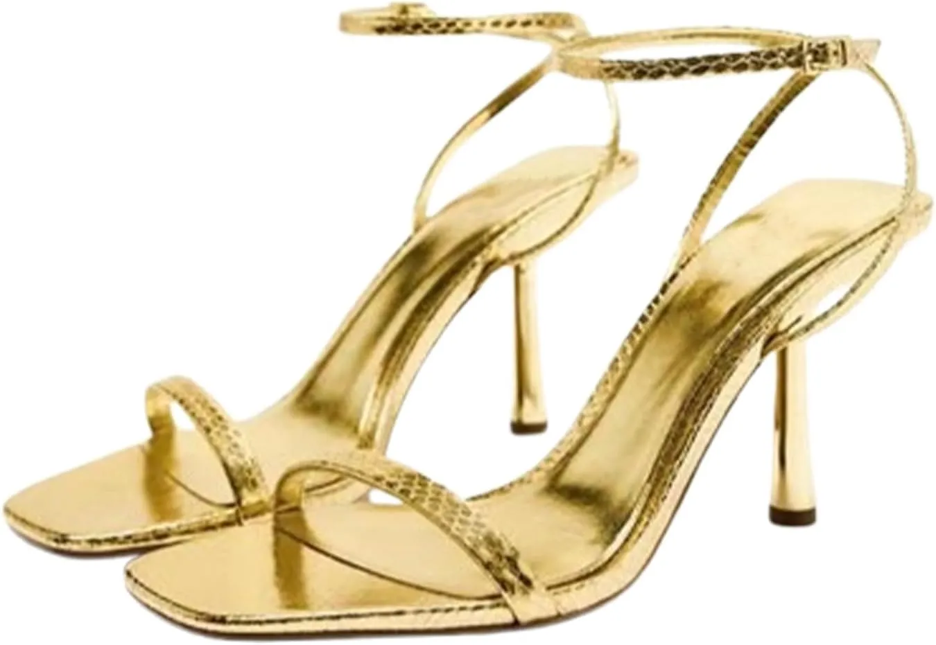 Women Strappy Heels Square Toe Kitten Heels For Women Dressy Wedding Shoes Summer Shoes High Heels Sandals