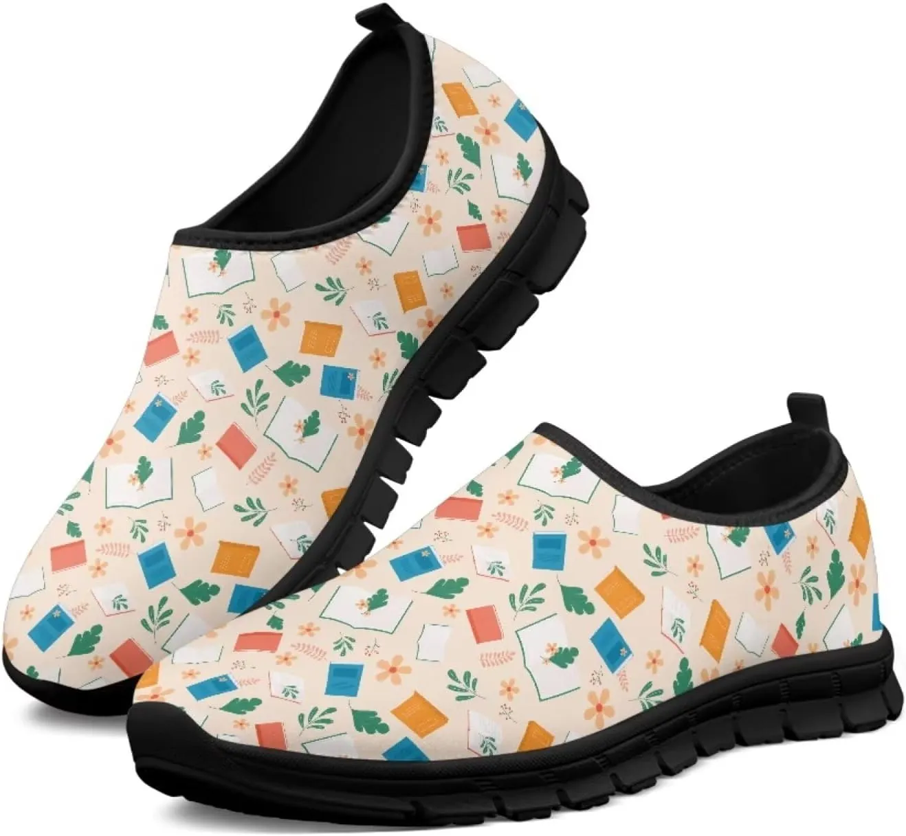 Women Walking Sneakers Casual Fashion Slip On Low Top Shoes Breathable Comfortable Tennis Work Footwear