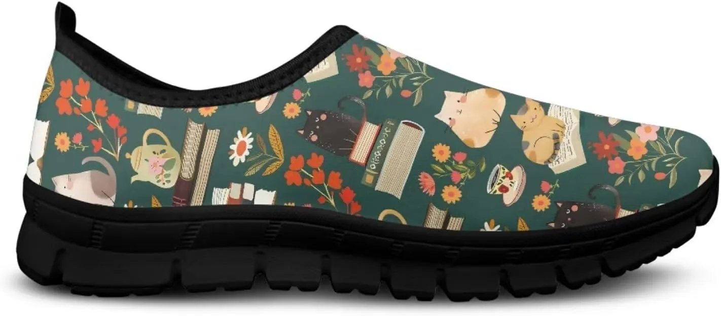 Women Walking Sneakers Casual Fashion Slip On Low Top Shoes Breathable Comfortable Tennis Work Footwear