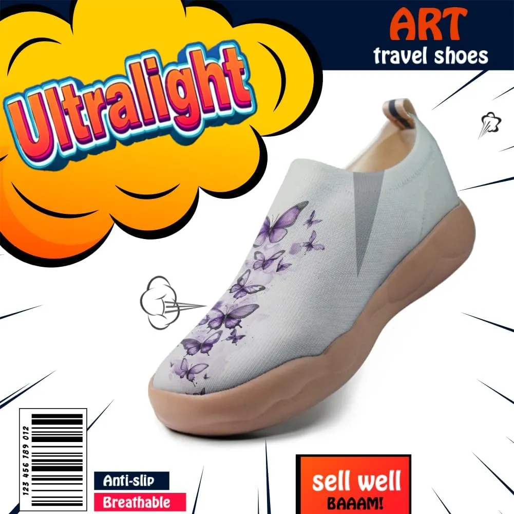 Women's Art Travel Slip-On Casual Shoes Lightweight Breathable Loafers Comfortable Walking Sneakers