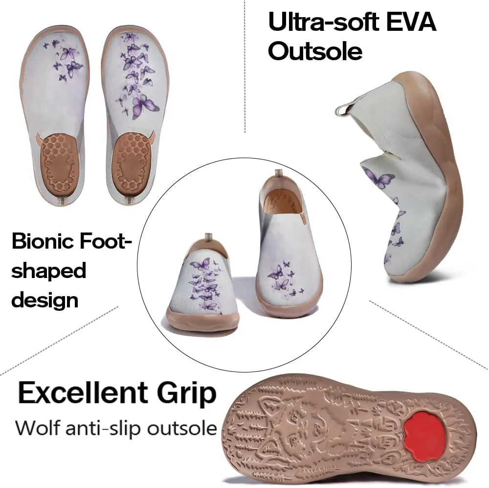 Women's Art Travel Slip-On Casual Shoes Lightweight Breathable Loafers Comfortable Walking Sneakers