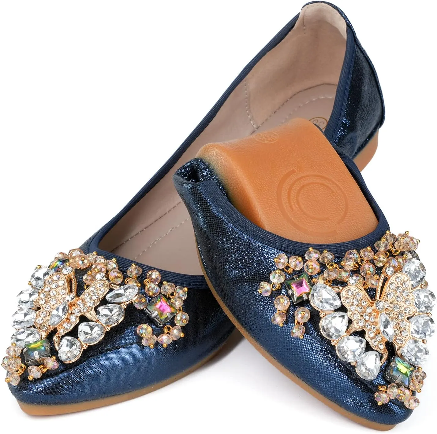 Women's Ballet Flat Shoes - Cute Rhinestones Shoes