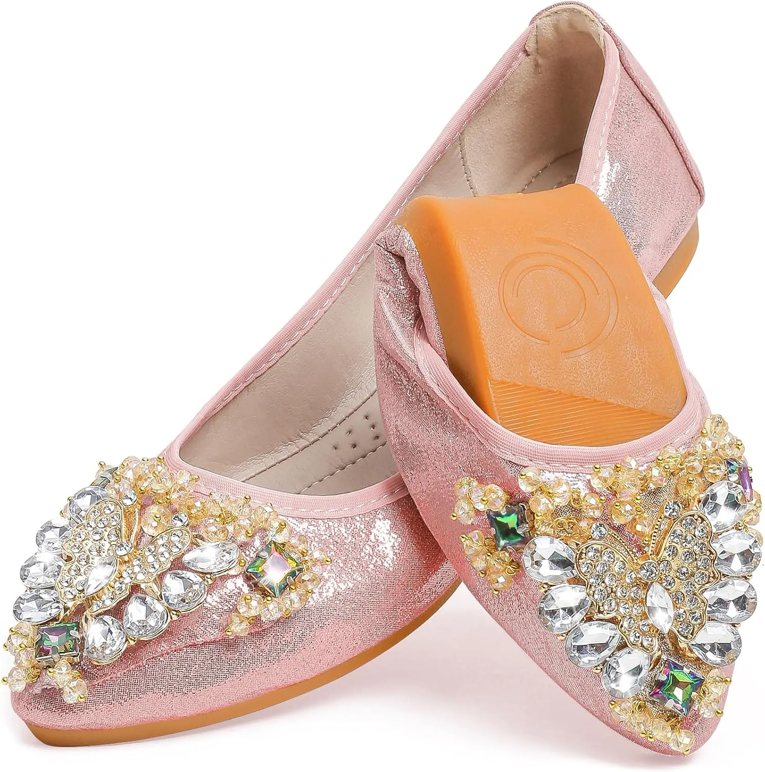 Women's Ballet Flat Shoes - Cute Rhinestones Shoes