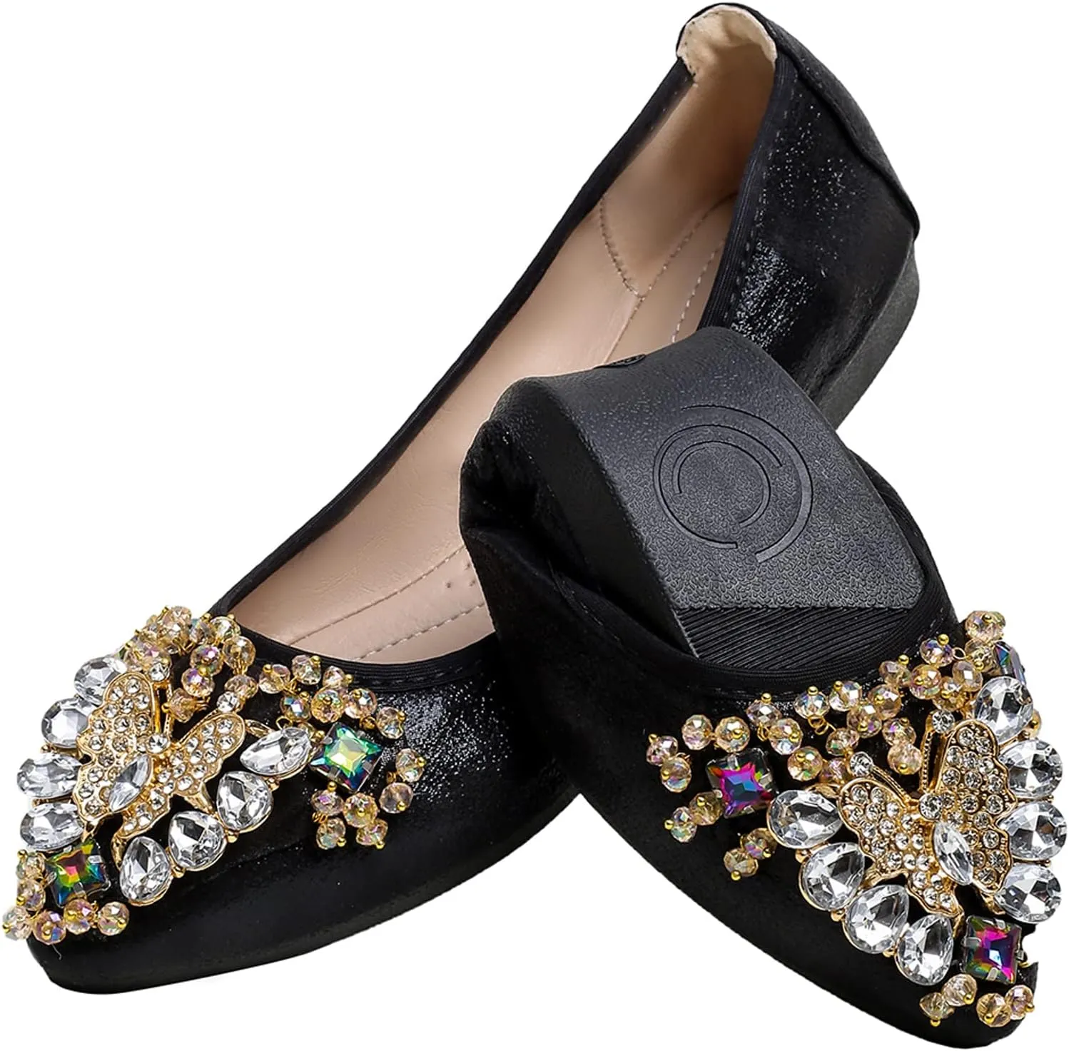 Women's Ballet Flat Shoes - Cute Rhinestones Shoes