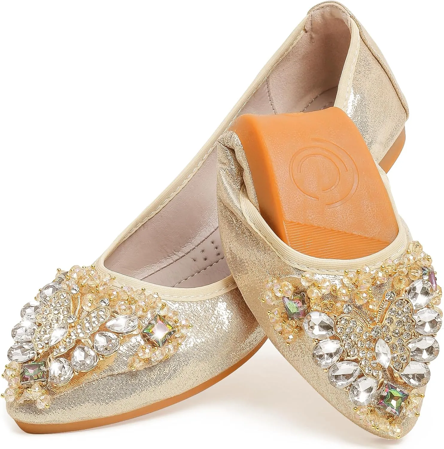 Women's Ballet Flat Shoes - Cute Rhinestones Shoes