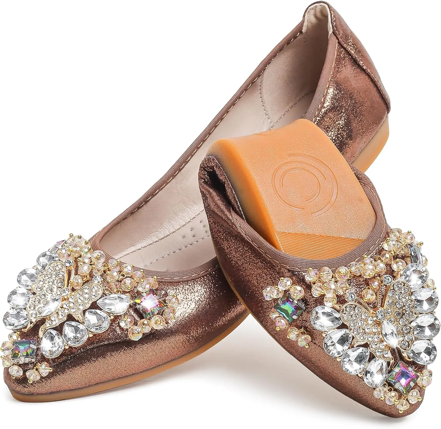 Women's Ballet Flat Shoes - Cute Rhinestones Shoes