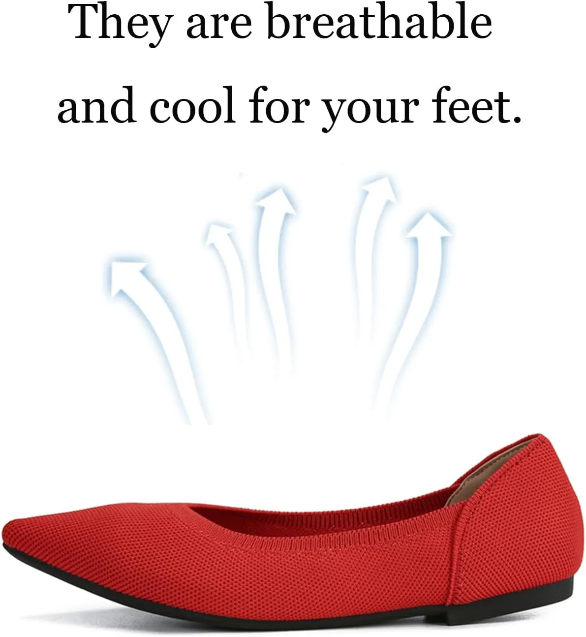 Women's Ballet Flats Comfort Breathable Mesh Knit Leopard Black Pointed Toe Slip On Shoes