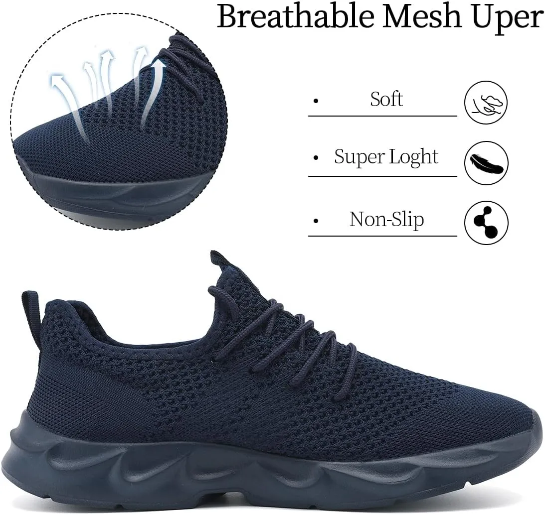 Women's Breathable Casual Athletic Sneakers, Lightweight Comfortable Slip On Gym Walking Tennis Fashion Sports Shoes