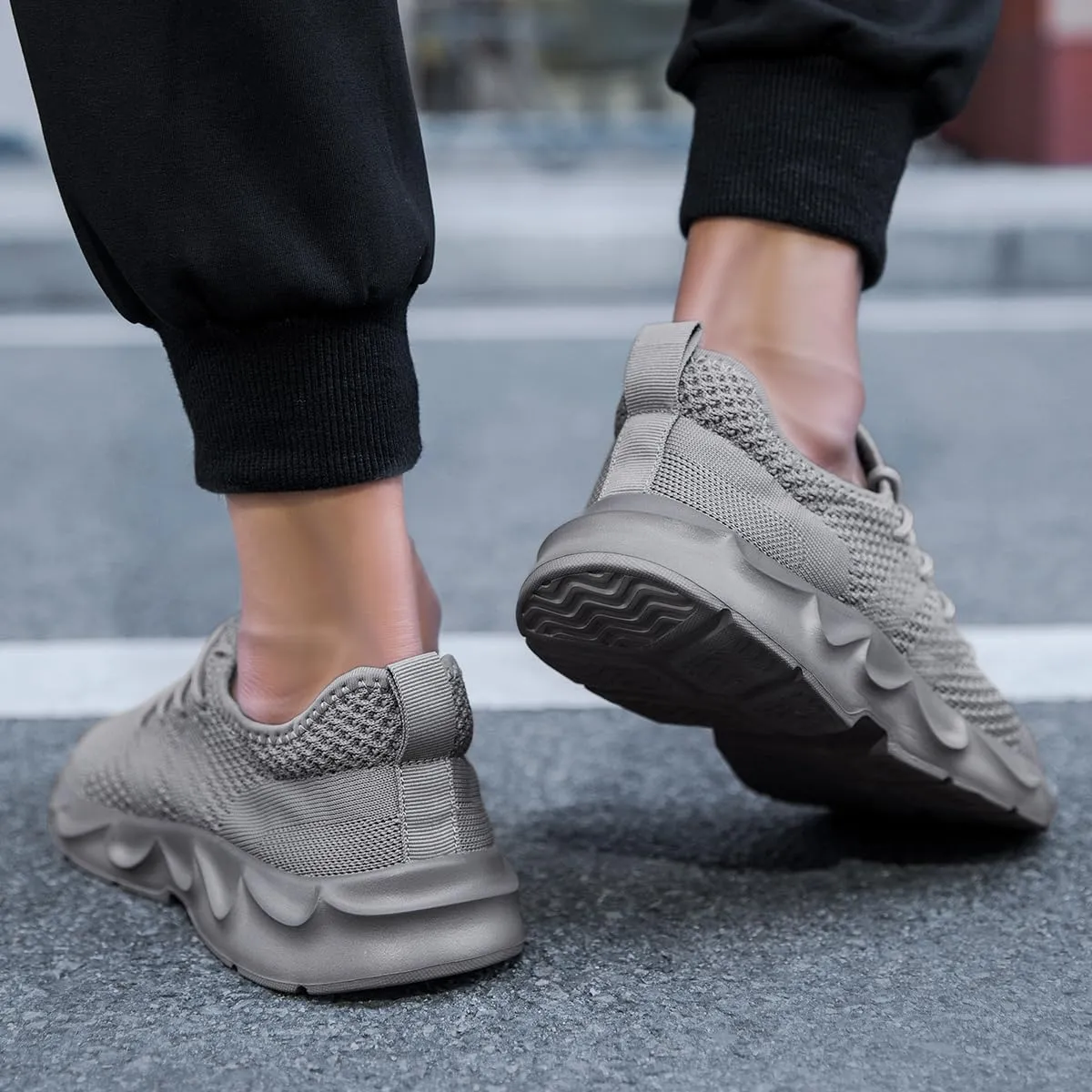Women's Breathable Casual Athletic Sneakers, Lightweight Comfortable Slip On Gym Walking Tennis Fashion Sports Shoes