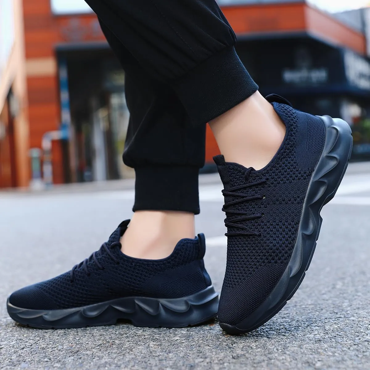 Women's Breathable Casual Athletic Sneakers, Lightweight Comfortable Slip On Gym Walking Tennis Fashion Sports Shoes