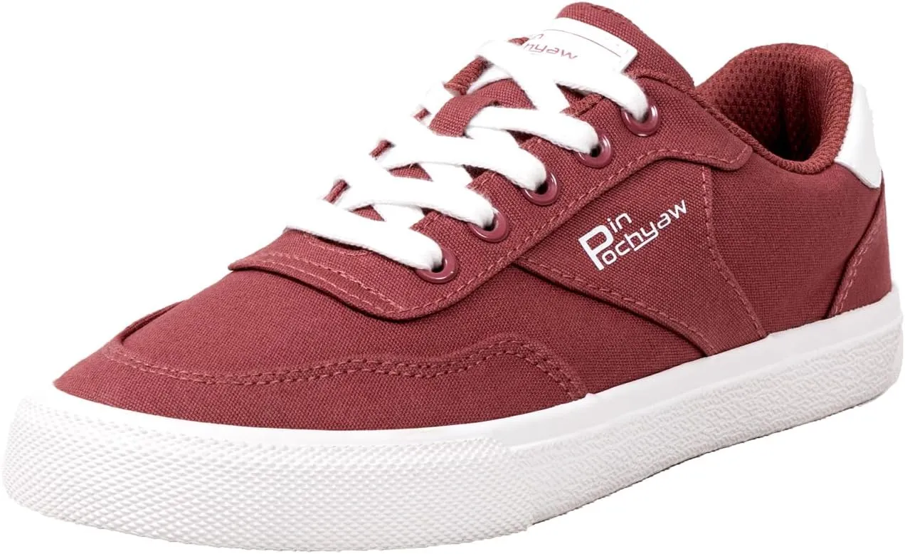 Womens Canvas Sneakers Lace Up Canvas Loafers Casual Non Slip Walking Shoes Classic Simple Flat Fashion Sneakers