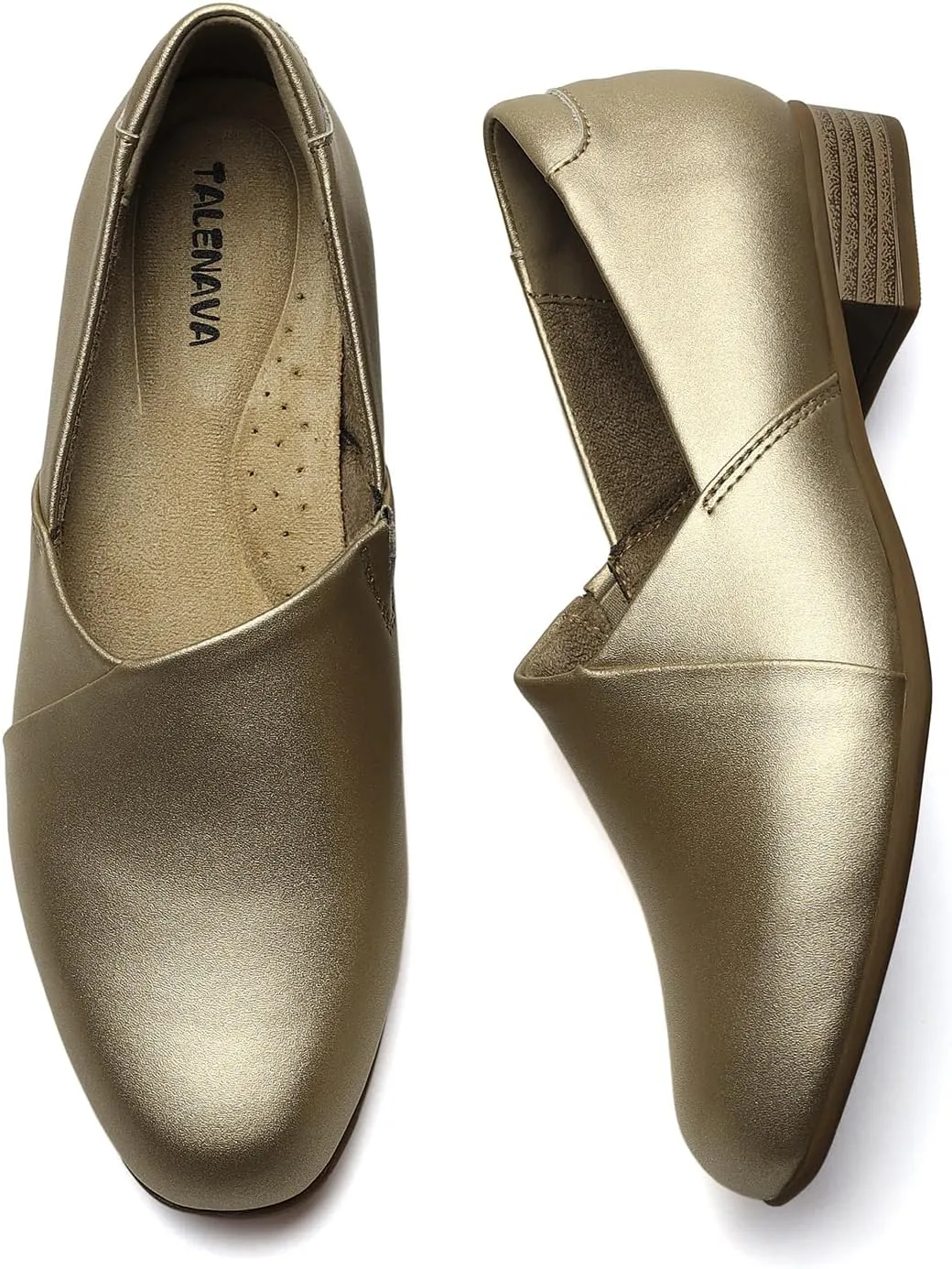 Women's Classic Comfort Dress Shoes Casual Leather Loafers Flats Cute Versatile Slip-Ons Everyday Work Shoes