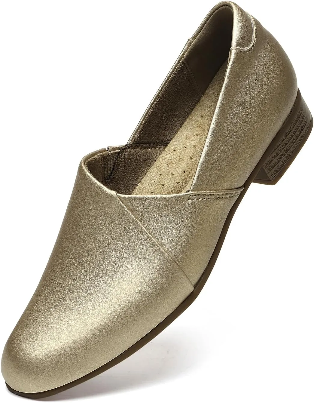 Women's Classic Comfort Dress Shoes Casual Leather Loafers Flats Cute Versatile Slip-Ons Everyday Work Shoes