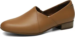 Women's Classic Comfort Dress Shoes Casual Leather Loafers Flats Cute Versatile Slip-Ons Everyday Work Shoes