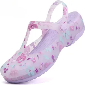Women's Classic Garden Clogs,Thick-Soled Non-Slip Baotou Casual Slip-On Water Sandals,Lndoor and Outdoor Beach Slippers. (Purple,6.5)