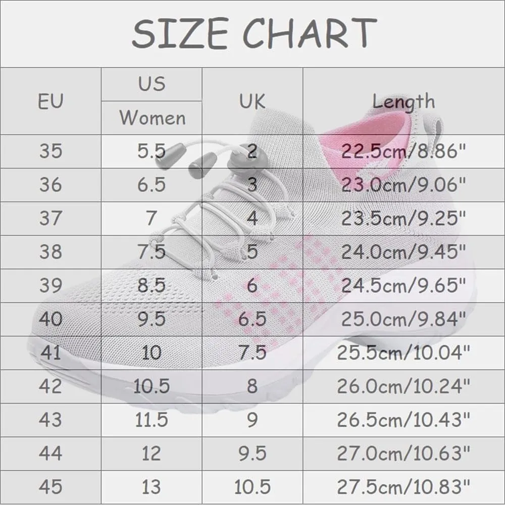 Women's Comfort Wear Orthowear Stretch Cushion Shoes, Walking Shoes for Women, Plantar Fasciitis Support, Arch Support, Breathable Mesh Upper, Height Increasing Sole, Non-Slip PU Outsole
