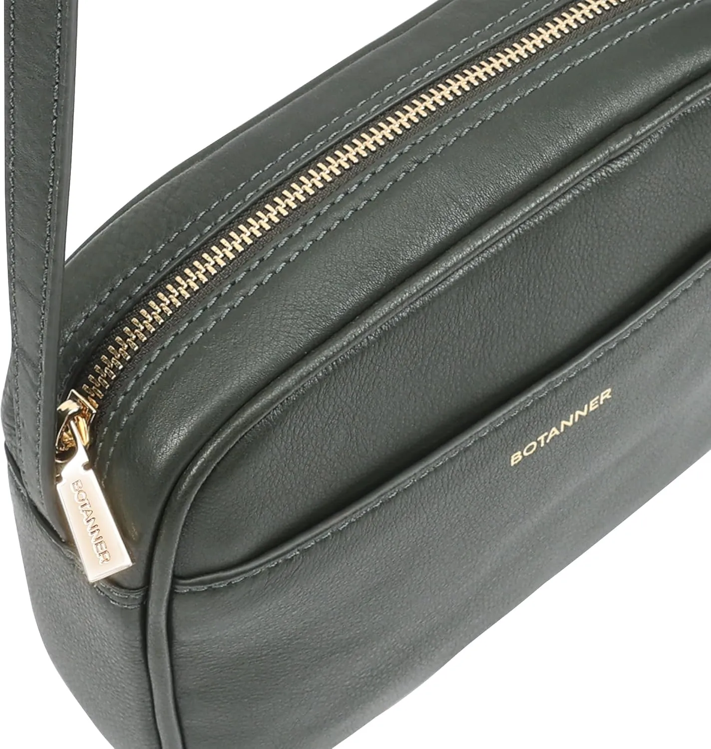 Women's Elegant Genuine Leather Crossbody Bag - Versatile Design, Adjustable Strap, Top Zip Closer, Light & Chic