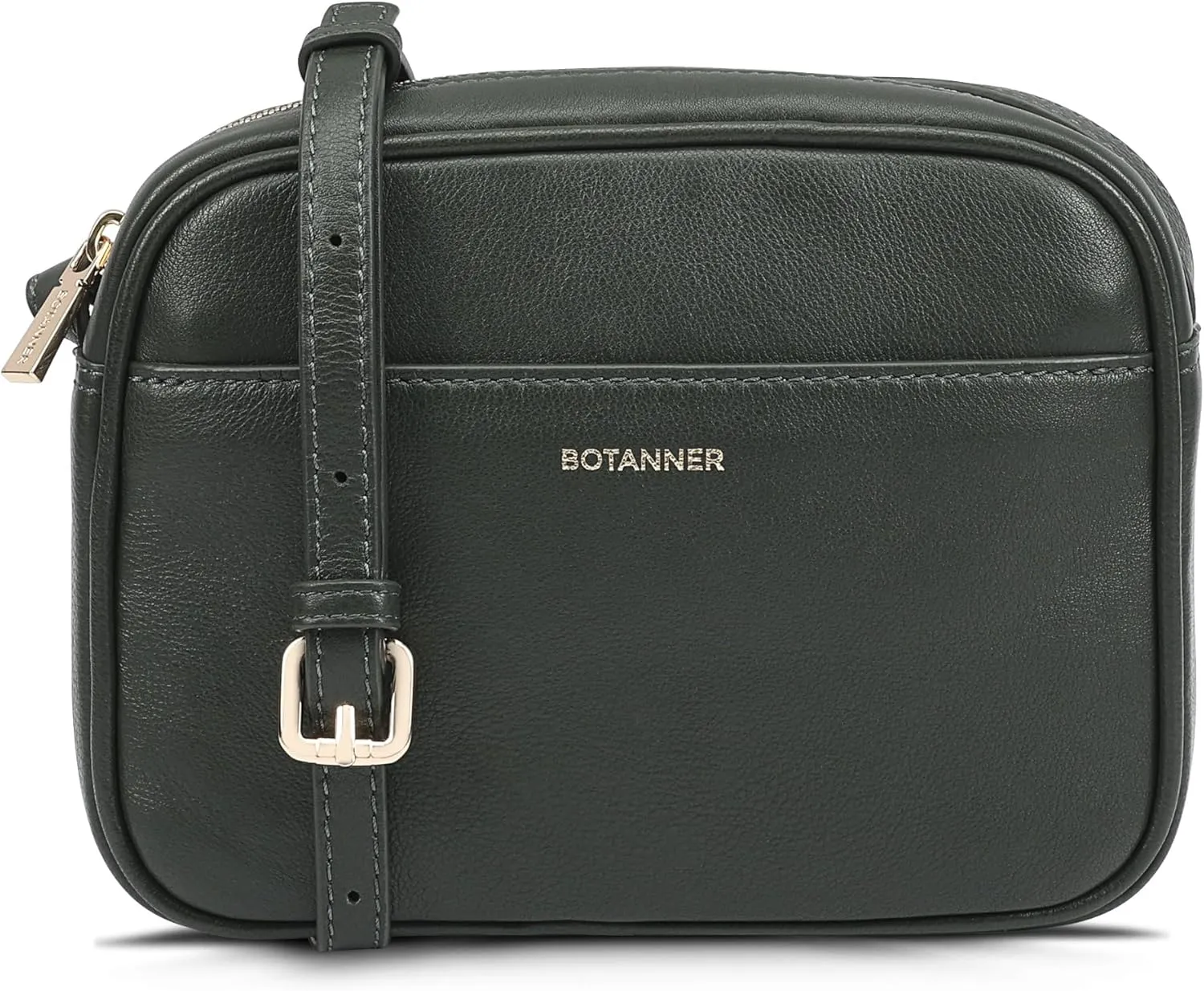 Women's Elegant Genuine Leather Crossbody Bag - Versatile Design, Adjustable Strap, Top Zip Closer, Light & Chic