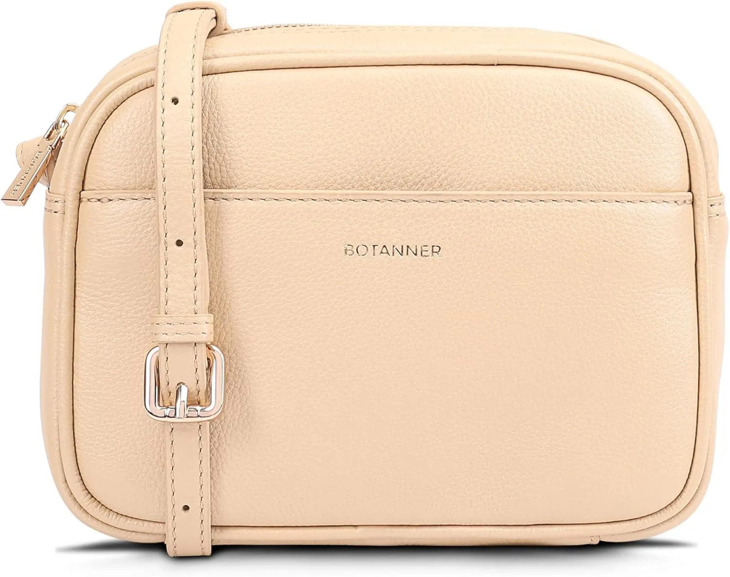 Women's Elegant Genuine Leather Crossbody Bag - Versatile Design, Adjustable Strap, Top Zip Closer, Light & Chic