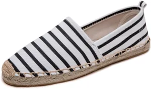 Women's Flat Espadrilles - Soft Women Sneakers Canvas Espadrille Fashion Simple Design Non-Slip Sole Suitable for Summer,Spring,Autumn Any Scenario
