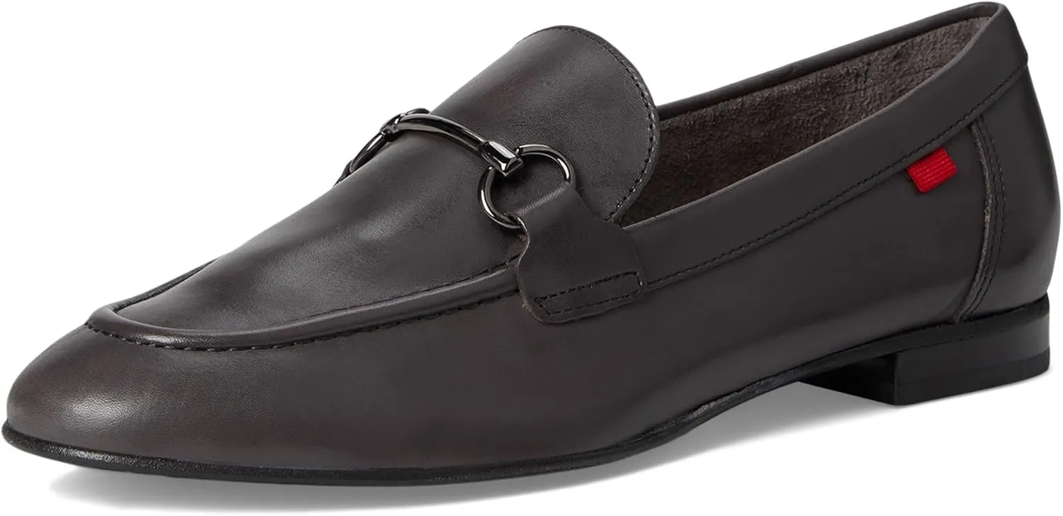 Womens Genuine Leather Comfort Slip On Buckle Dress Loafer