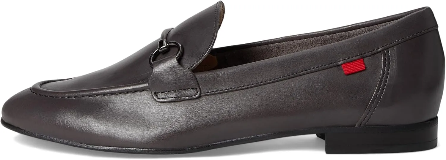 Womens Genuine Leather Comfort Slip On Buckle Dress Loafer