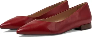 Womens Genuine Leather Comfort Slip on Pointed Toe Dress Flat