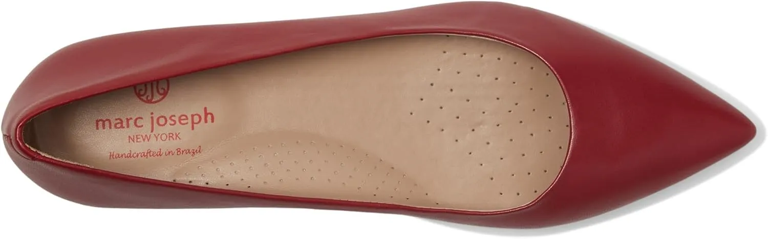 Womens Genuine Leather Comfort Slip on Pointed Toe Dress Flat