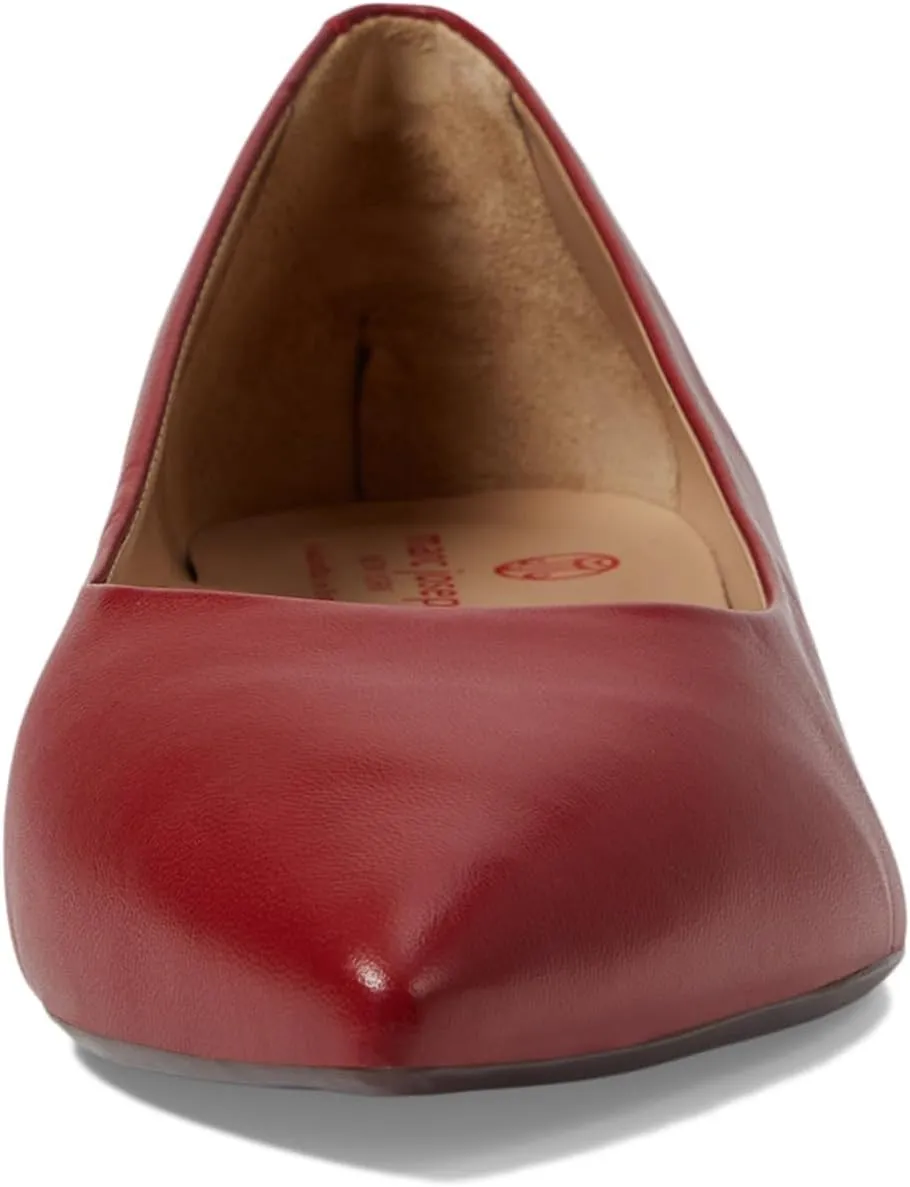 Womens Genuine Leather Comfort Slip on Pointed Toe Dress Flat