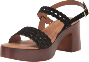 Women's Jud-Italy Heeled Sandal, Black Suede Leather, 8.5