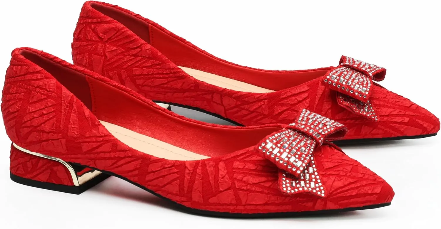 Women's Low Block Chunky Heels Pumps Shoes Comfortable Ladies Dress Shoes Low Heel Pumps