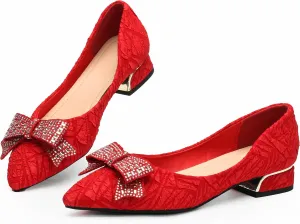 Women's Low Block Chunky Heels Pumps Shoes Comfortable Ladies Dress Shoes Low Heel Pumps