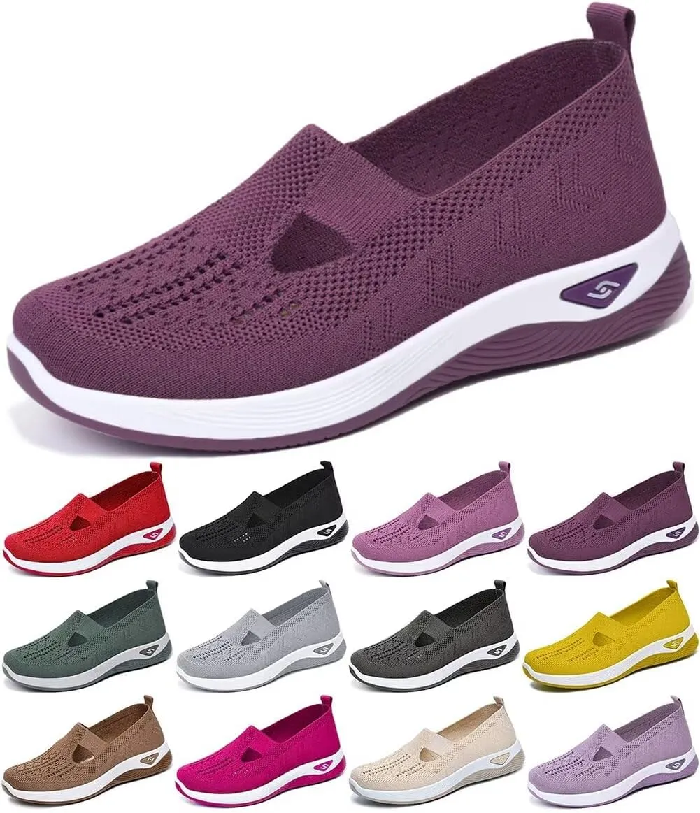 Women's Orthopedic Mesh Walking Shoes Athletic Sport Running Sneakers Slip-on Cozy Breathable